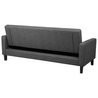 Divano Letto In Tessuto Grigio Scuro A 3 Posti Con Rivestimento Trapuntato Click Clack