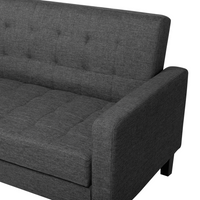 Divano Letto In Tessuto Grigio Scuro A 3 Posti Con Rivestimento Trapuntato Click Clack