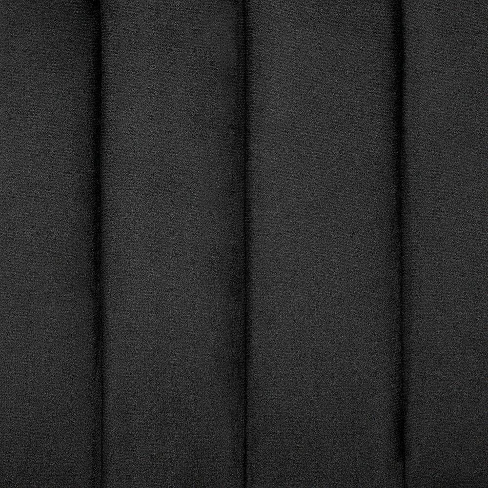 Poltrona in velluto Nero senza braccioli con sedia senza braccioli con trapuntatura verticale gambe in legno