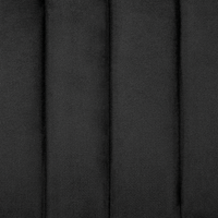 Poltrona in velluto Nero senza braccioli con sedia senza braccioli con trapuntatura verticale gambe in legno
