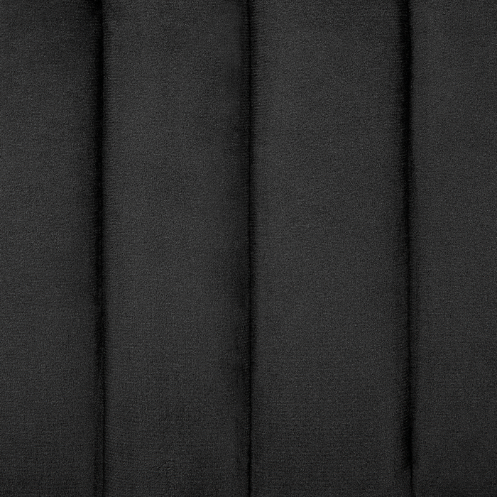 Poltrona in velluto Nero senza braccioli con sedia senza braccioli con trapuntatura verticale gambe in legno