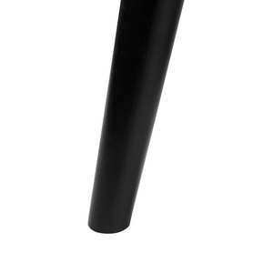 Poltrona in velluto Nero senza braccioli con sedia senza braccioli con trapuntatura verticale gambe in legno