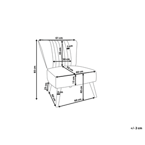 Poltrona in velluto Nero senza braccioli con sedia senza braccioli con trapuntatura verticale gambe in legno