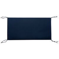 Panca da giardino in legno di acacia bianca con cuscino di seduta blu 2 posti costiero