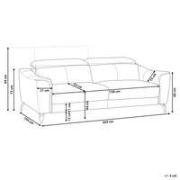 Divano in pelle marrone 3 posti poggiatesta regolabile ampia seduta retrò