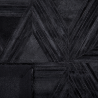 Tappeto Nero Pelle Di Vacchetta 160 x 230 cm Motivo Artigianale A pelo corto Moderno