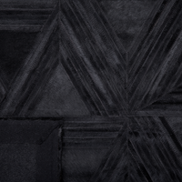 Tappeto Nero Pelle Di Vacchetta 140 x 200 cm Motivo Artigianale A pelo corto Moderno