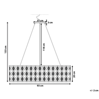 Lampadario Metallo Argento Paralume Ovale a 4 Luci Cristalli in Acrilico