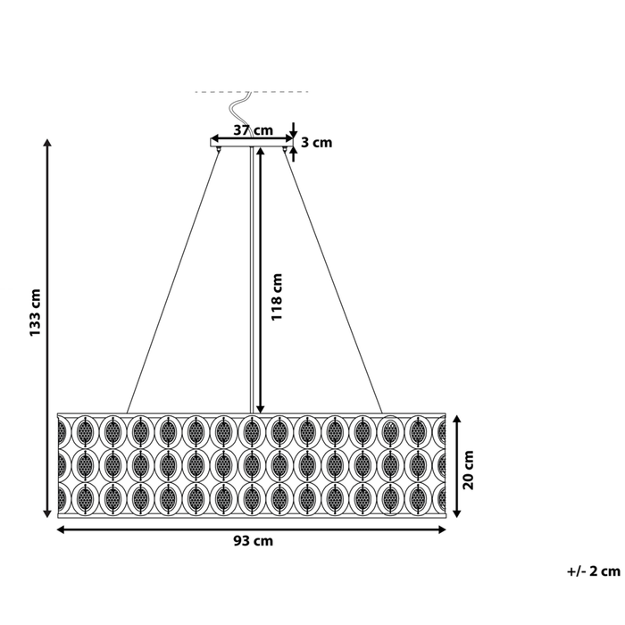 Lampadario Metallo Argento Paralume Ovale a 4 Luci Cristalli in Acrilico