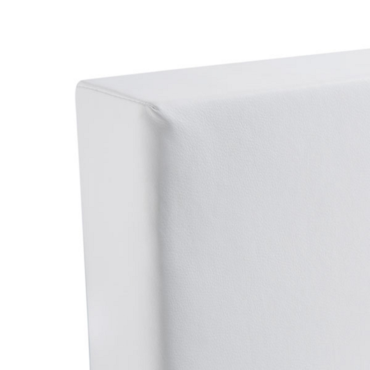 Letto continentale matrimoniale 140 cm 6 ecopelle bianca con materasso a molle insacchettate