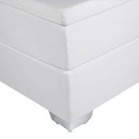 Letto continentale matrimoniale 140 cm 6 ecopelle bianca con materasso a molle insacchettate