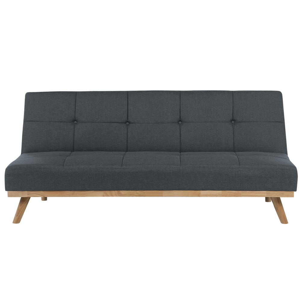 Divano letto Click Clack a 3 posti in soggiorno moderno trapuntato grigio