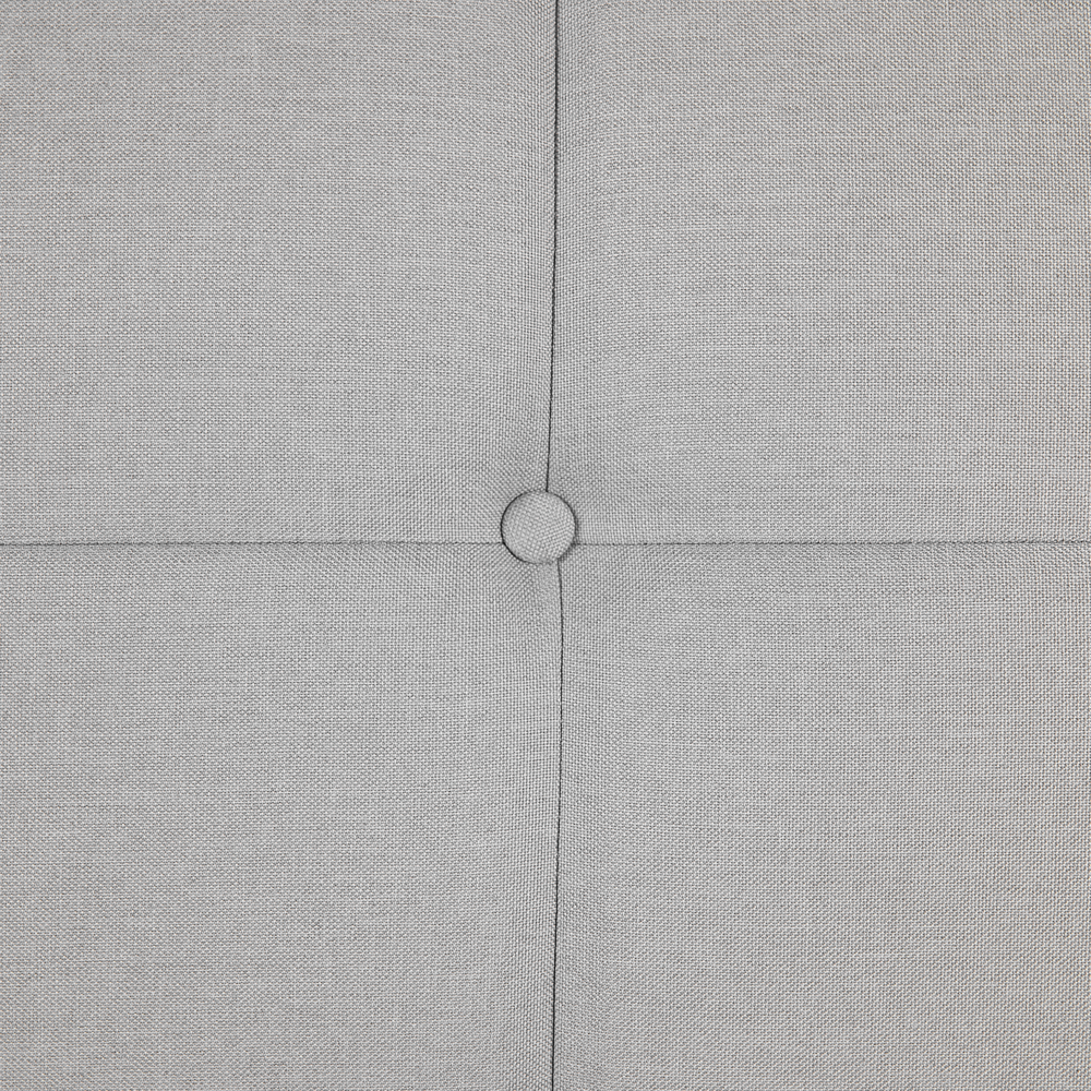 Divano letto Click Clack a 3 posti per soggiorno moderno trapuntato grigio chiaro