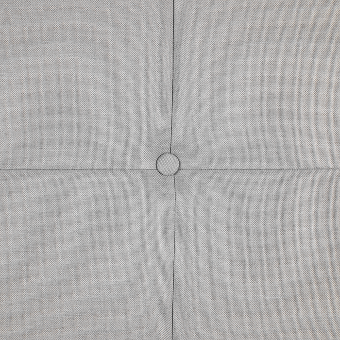 Divano letto Click Clack a 3 posti per soggiorno moderno trapuntato grigio chiaro