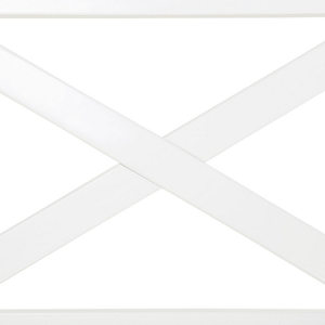 Panca da giardino in legno di acacia bianca con cuscino di seduta blu 2 posti costiero