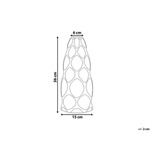 Vaso da fiori da tavola Bianco con gres porcellanato dorato 36 cm Geometrico moderno