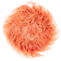 Decorazione da parete Piume rosse corallo Rotonda 40 cm Boho  Design Living Room Decor