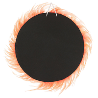 Decorazione da parete Piume rosse corallo Rotonda 40 cm Boho  Design Living Room Decor