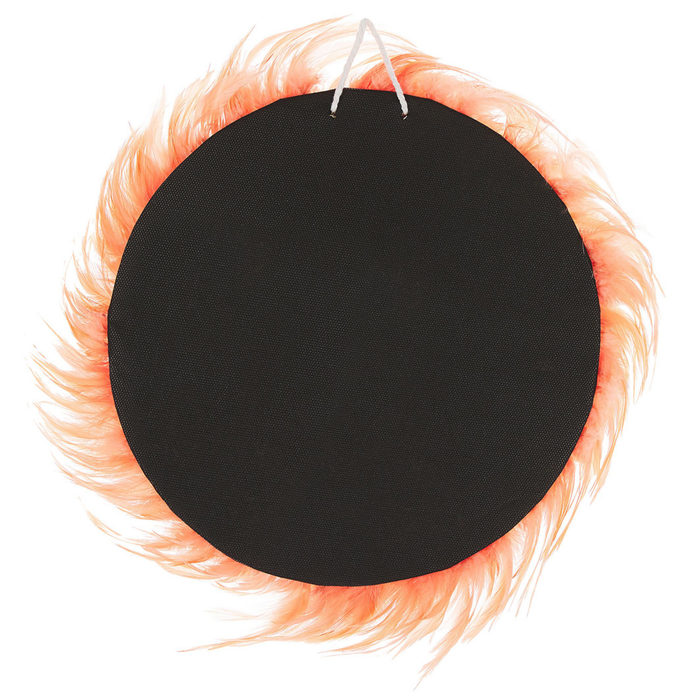 Decorazione da parete Piume rosse corallo Rotonda 40 cm Boho  Design Living Room Decor