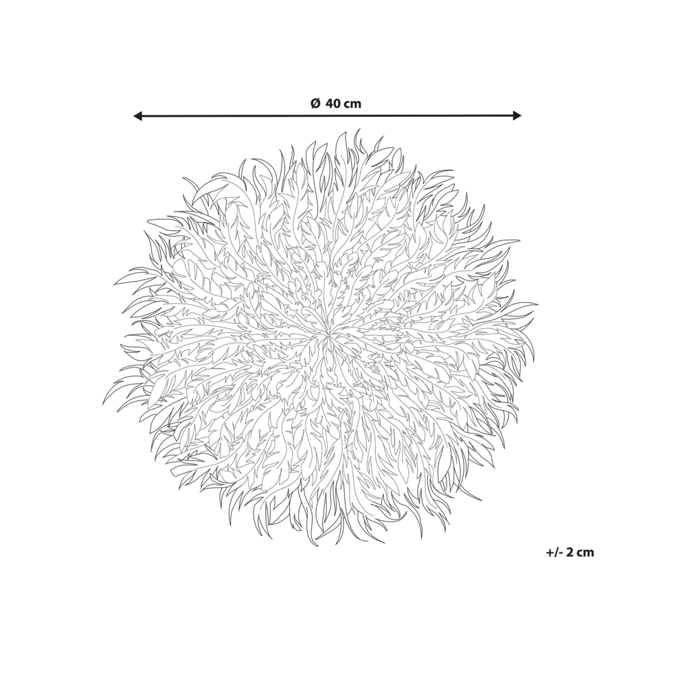 Decorazione da parete Piume rosse corallo Rotonda 40 cm Boho  Design Living Room Decor