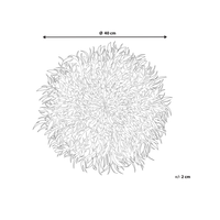 Decorazione da parete Piume rosse corallo Rotonda 40 cm Boho  Design Living Room Decor