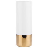 Vaso da fiori da tavola Bianco con ceramica dorato 36 cm moderno
