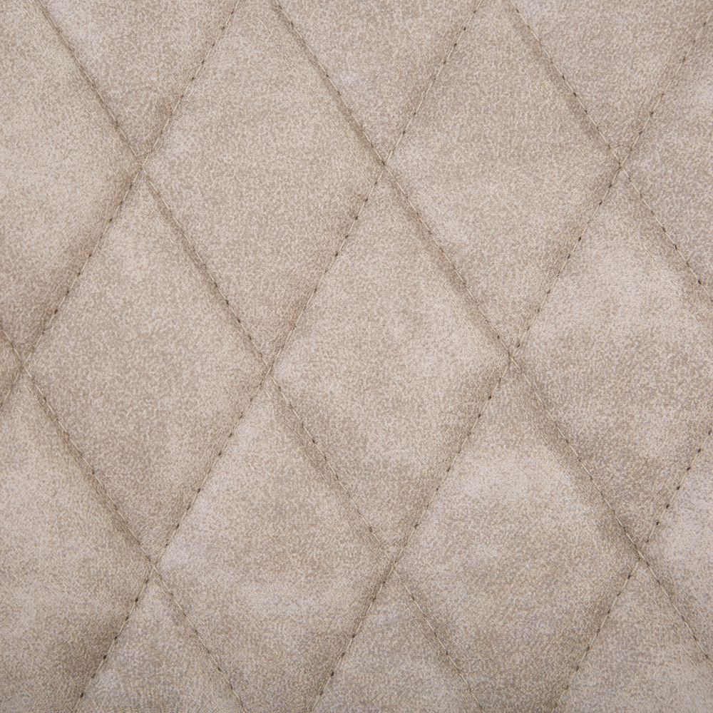 Set di 2 sedie da pranzo rivestimento in tessuto beige gambe in metallo nero stile retrò rustico