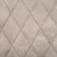 Set di 2 sedie da pranzo rivestimento in tessuto beige gambe in metallo nero stile retrò rustico