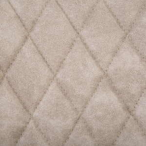 Set di 2 sedie da pranzo rivestimento in tessuto beige gambe in metallo nero stile retrò rustico