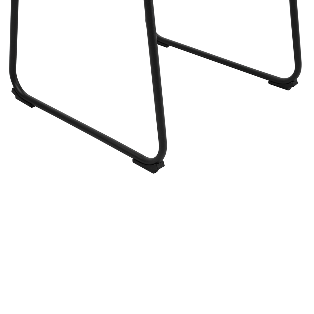 Set di 2 sedie da pranzo con rivestimento in tessuto marrone e gambe nere in stile retrò rustico