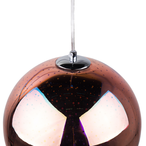 Lampada a Sospensione a Soffitto Vetro Rame Riflettente Effetto Luce Starburst Industrial