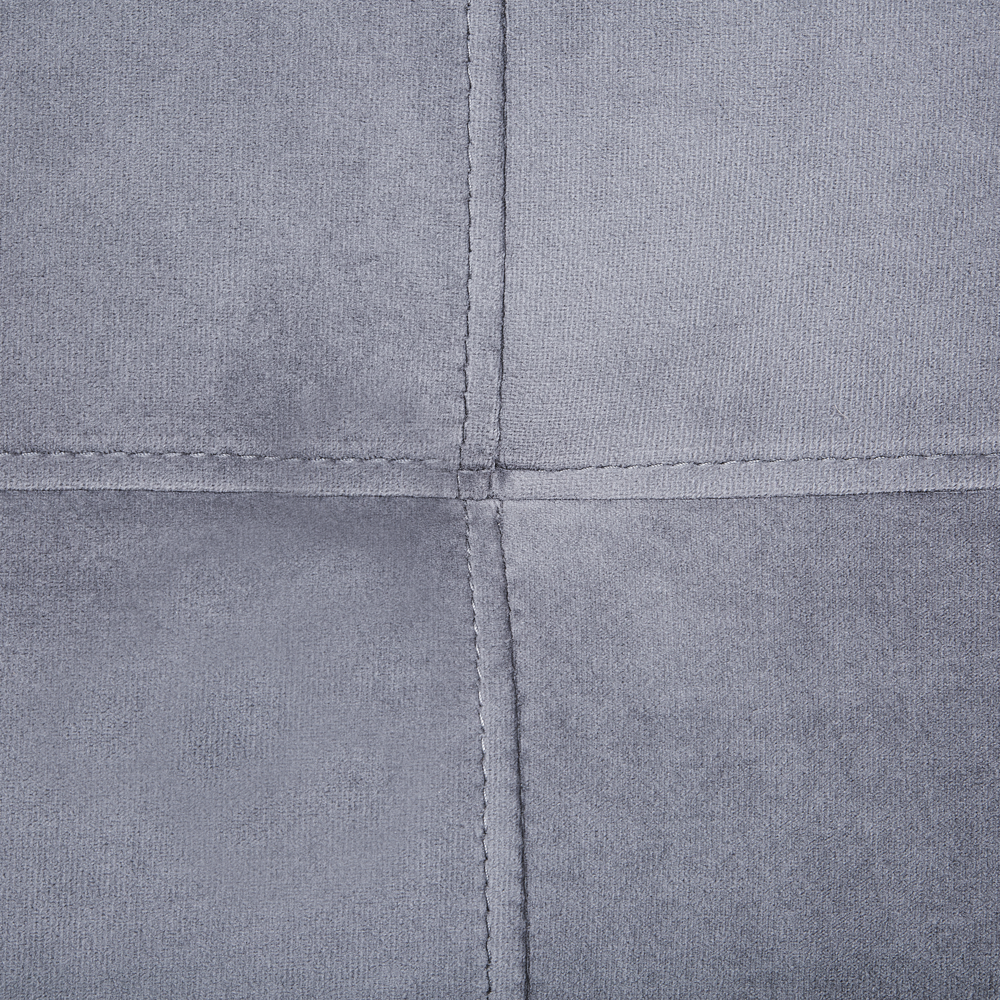 Divano letto in velluto grigio a 3 posti con braccioli a binario moderno