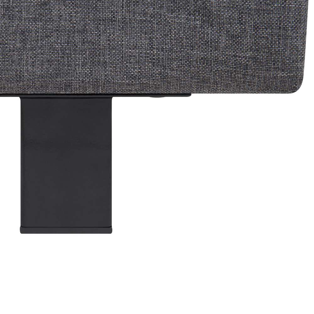 Letto a doghe Tessuto in poliestere grigio imbottito 160 x 200 cm Design moderno