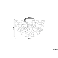 Lampada da Parete di colore Argento Metallo Alluminio Nastri stile Industriale Moderno