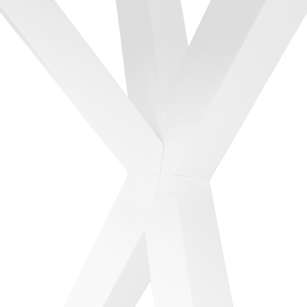 Tavolo da pranzo bianco da tavolo 77 x 180 x 80 cm X-cross gambe in legno massello tavolo da cucina