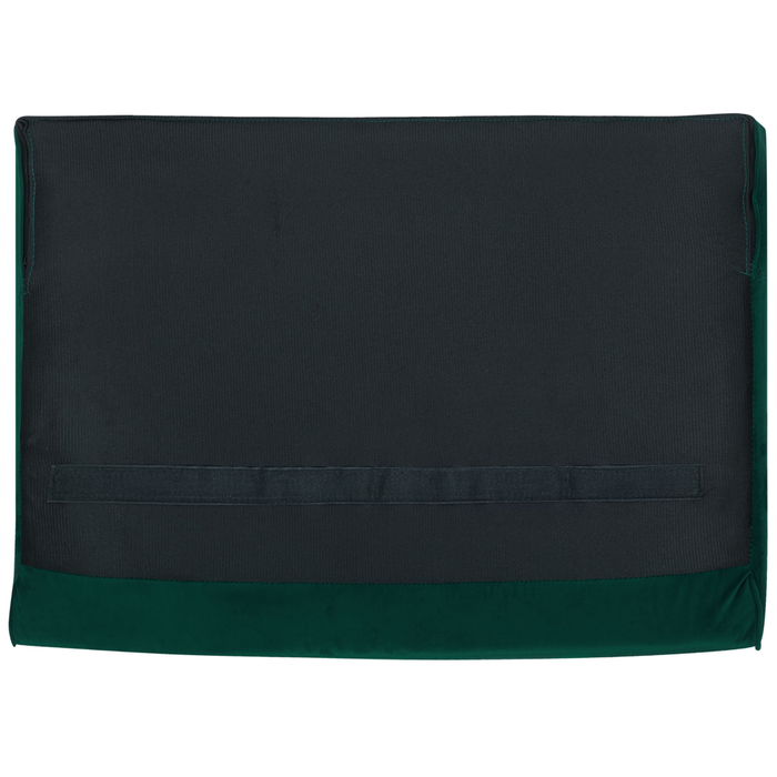 Divano a 3 posti in velluto verde stile Chesterfield con schienale basso