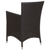 Set da pranzo da giardino marrone scuro finto rattan 8 posti con cuscini resistente ai raggi UV Patio tradizionale