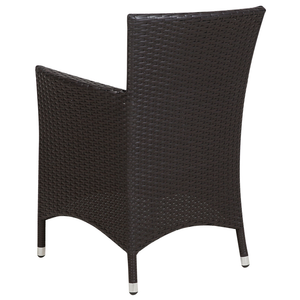 Set da pranzo da giardino marrone scuro finto rattan 8 posti con cuscini resistente ai raggi UV Patio tradizionale