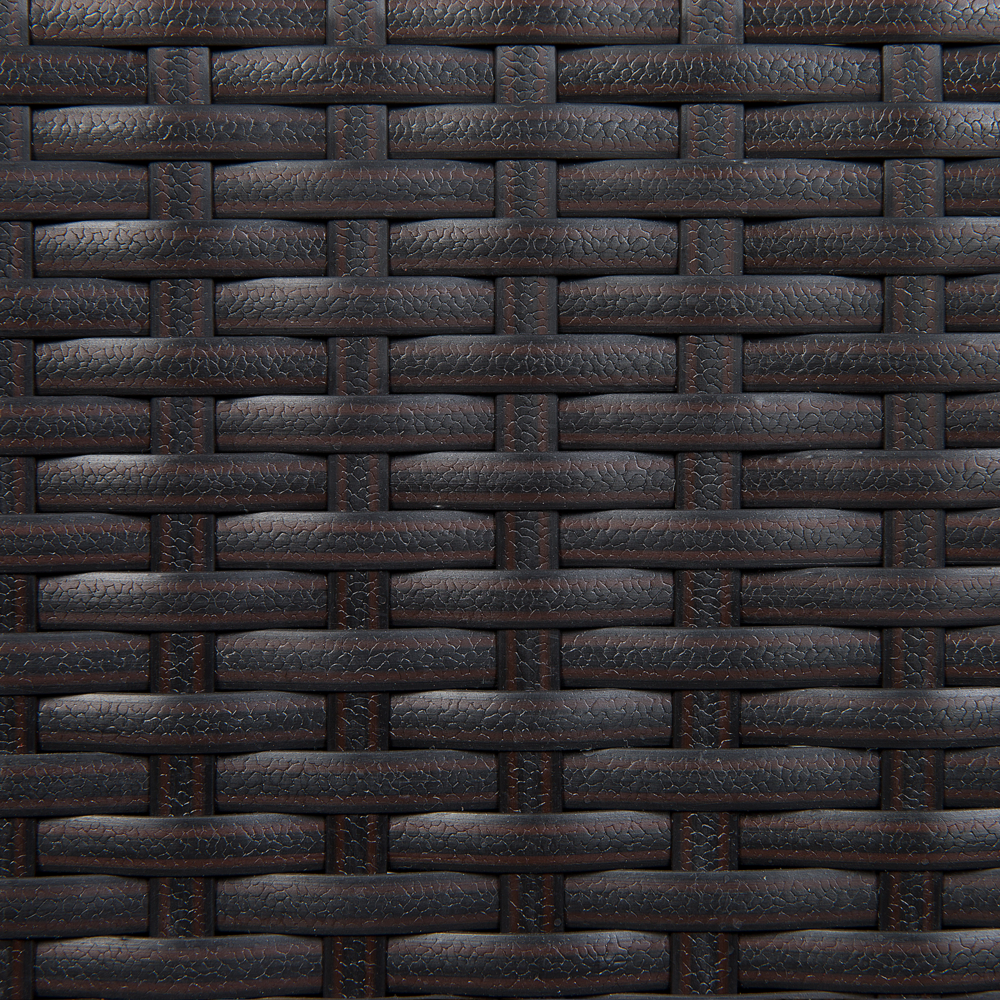 Set da pranzo da giardino marrone scuro finto rattan 8 posti con cuscini resistente ai raggi UV Patio tradizionale