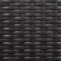 Set da pranzo da giardino marrone scuro finto rattan 8 posti con cuscini resistente ai raggi UV Patio tradizionale