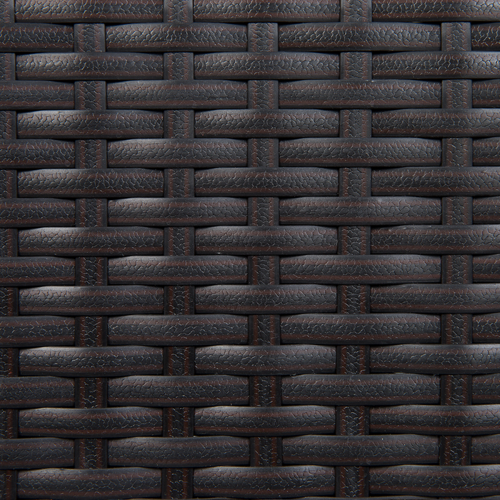 Set da pranzo da giardino marrone scuro finto rattan 8 posti con cuscini resistente ai raggi UV Patio tradizionale