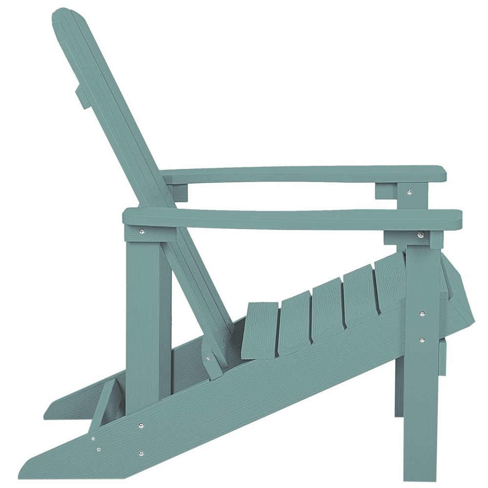 Sedia da giardino in plastica turchese in legno resistente agli agenti atmosferici in stile moderno