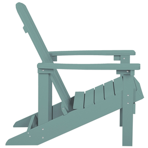 Sedia da giardino in plastica turchese in legno resistente agli agenti atmosferici in stile moderno