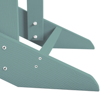 Sedia da giardino in plastica turchese in legno resistente agli agenti atmosferici in stile moderno