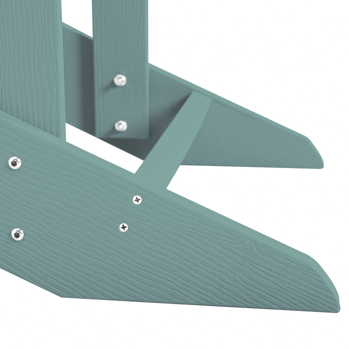 Sedia da giardino in plastica turchese in legno resistente agli agenti atmosferici in stile moderno