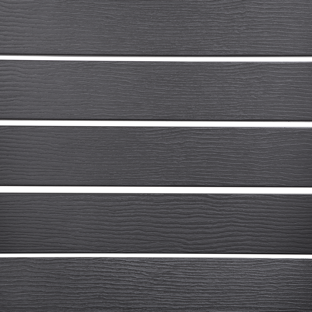 Sedia da giardino in plastica grigio scuro in legno resistente agli agenti atmosferici in stile moderno