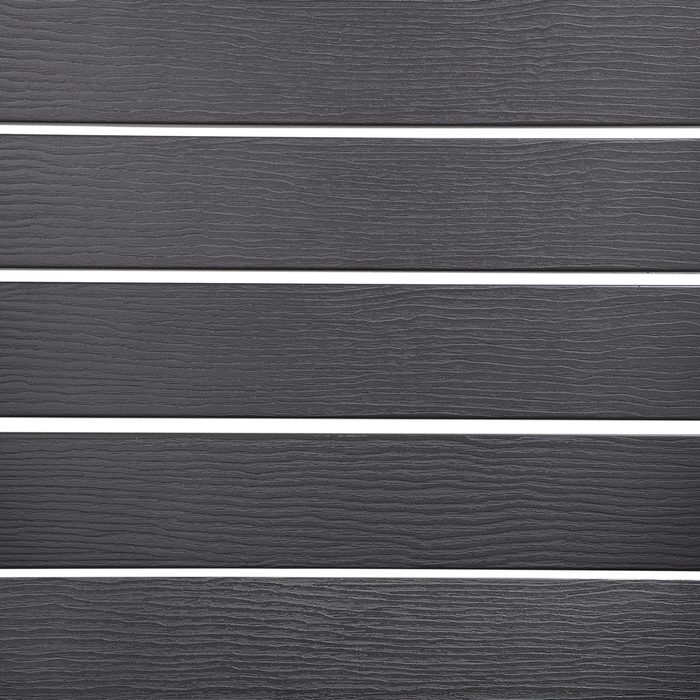 Sedia da giardino in plastica grigio scuro in legno resistente agli agenti atmosferici in stile moderno