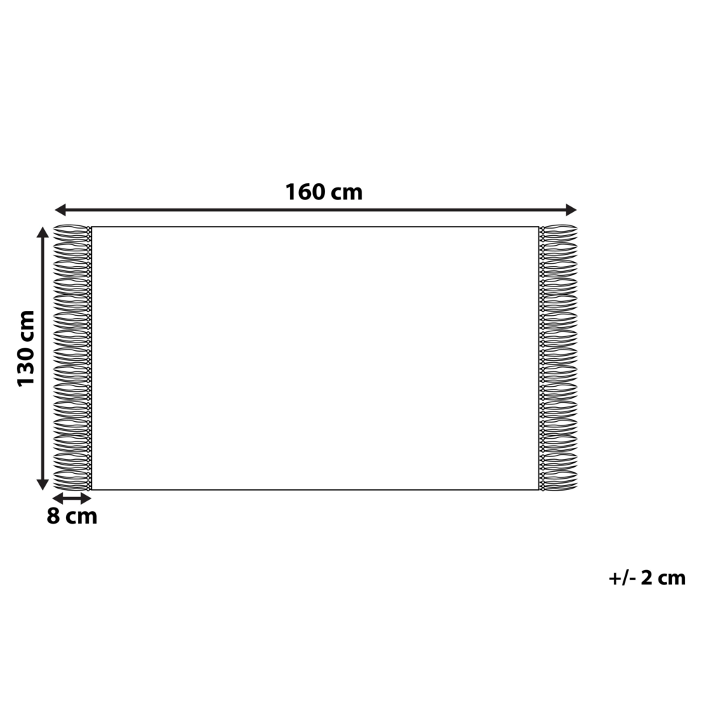 Coperta in cotone Nero 130 x 160 cm Copriletto boho stile costiero