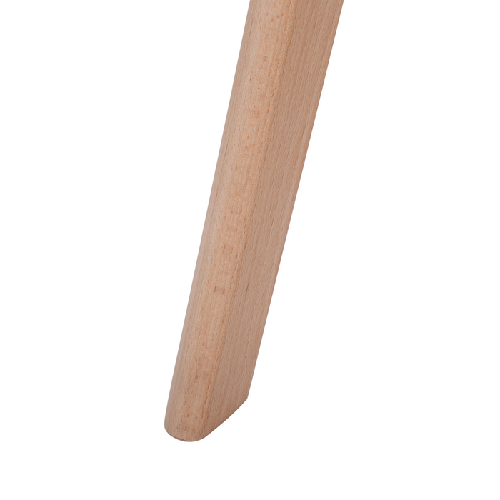 Set di 2 sedie da pranzo con gambe in legno eleganti in ecopelle grigio chiaro