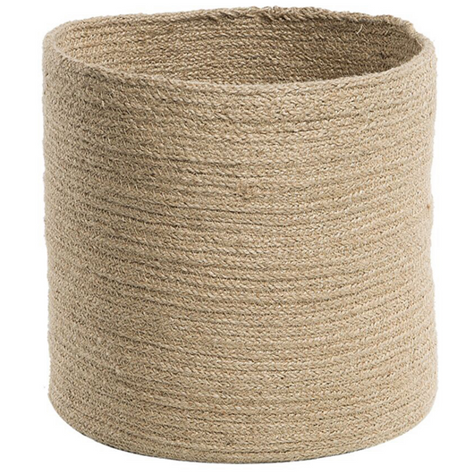 Set di 3 cestini in juta portabiancheria portabiancheria sabbia beige naturale